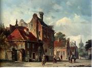 European city landscape, street landsacpe, construction, frontstore, building and architecture.082 unknow artist